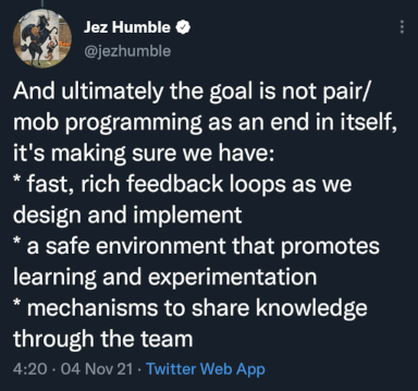 Quote from Jez Humble